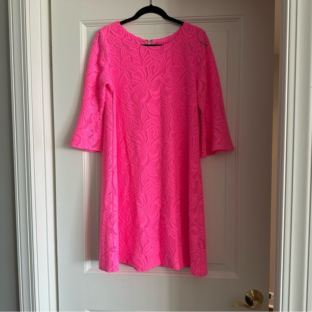 Lilly Pulitzer VIBRANT BEAUTIFUL Pink Lace Dress